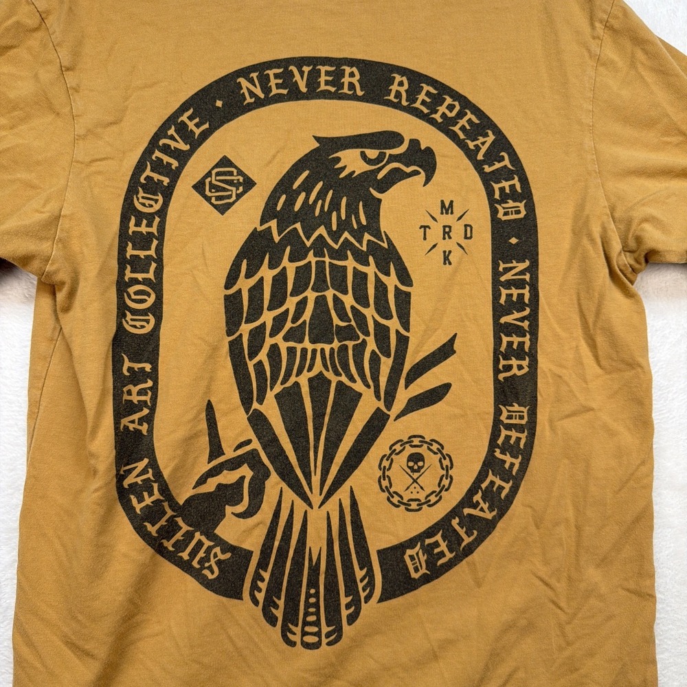 Sullen Art Collective Skull Eagle Graphic T Shirt Mens Small Tattoo Streetwear